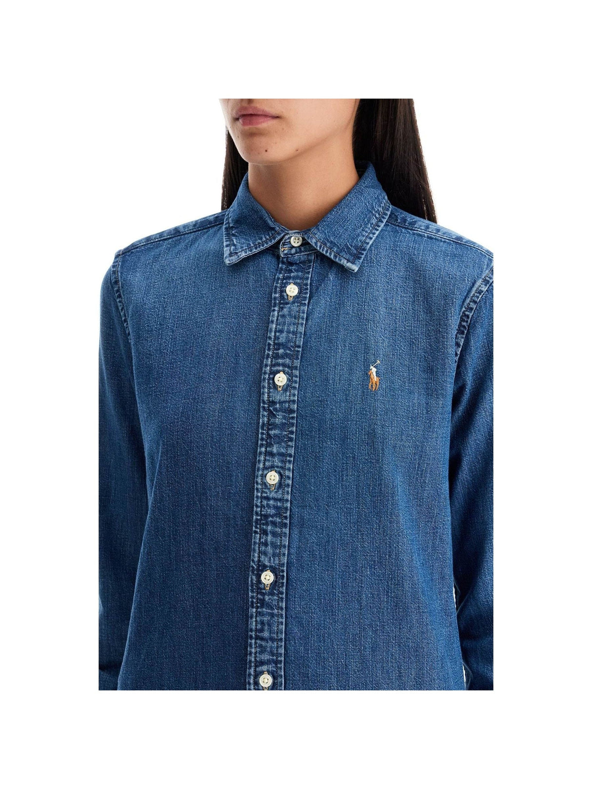 POLO RALPH LAUREN-Cotton Denim Shirt-JOHN JULIA