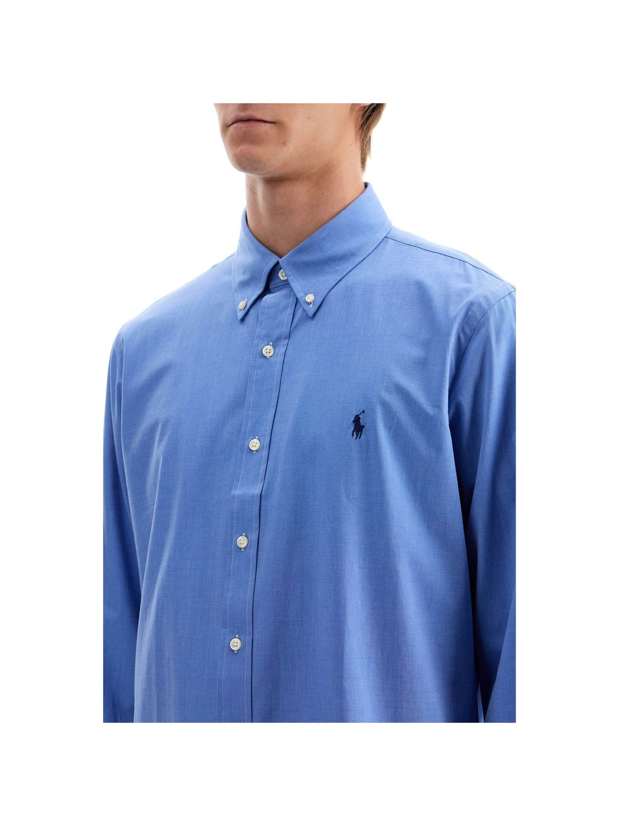 POLO RALPH LAUREN-Custom Fit Cotton Stretch Shirt -JOHN JULIA.