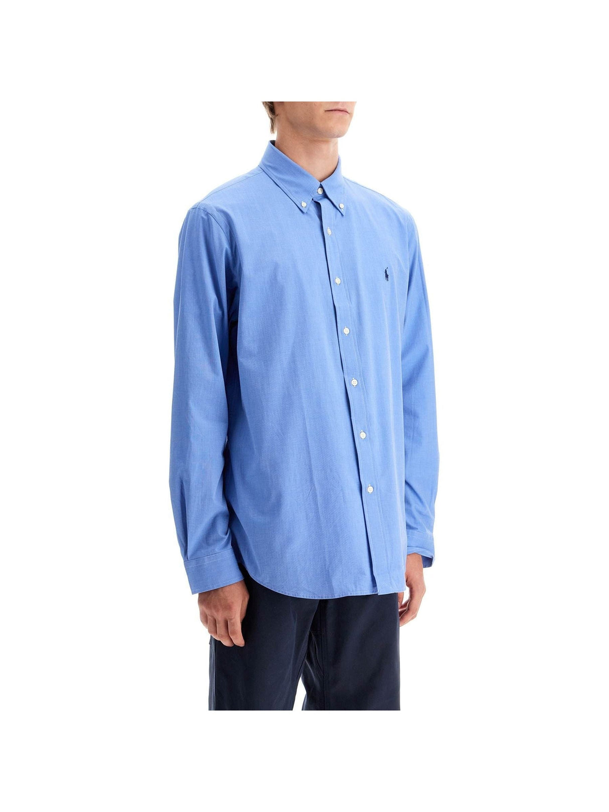 POLO RALPH LAUREN-Custom Fit Cotton Stretch Shirt -JOHN JULIA.