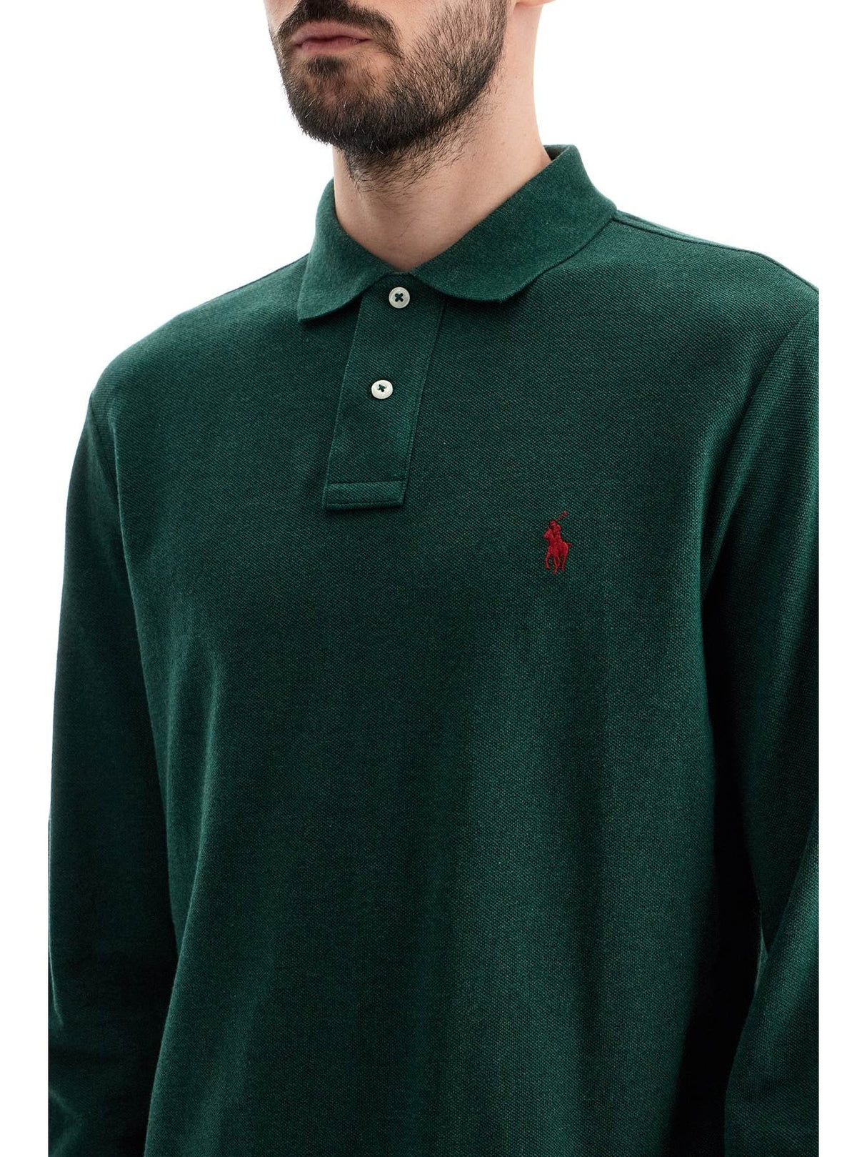 Custom Slim Fit Long Sleeve Polo Shirt