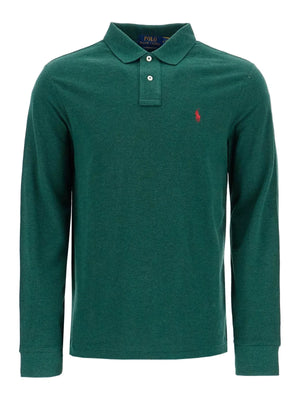 Custom Slim Fit Long Sleeve Polo Shirt