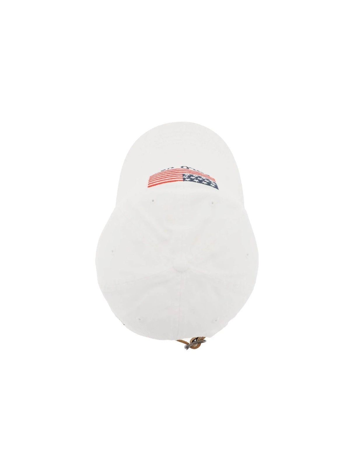 Embroidered Flag Cotton Twill Cap - OS - Women > Accessories > Hats and hair accessories > Hats