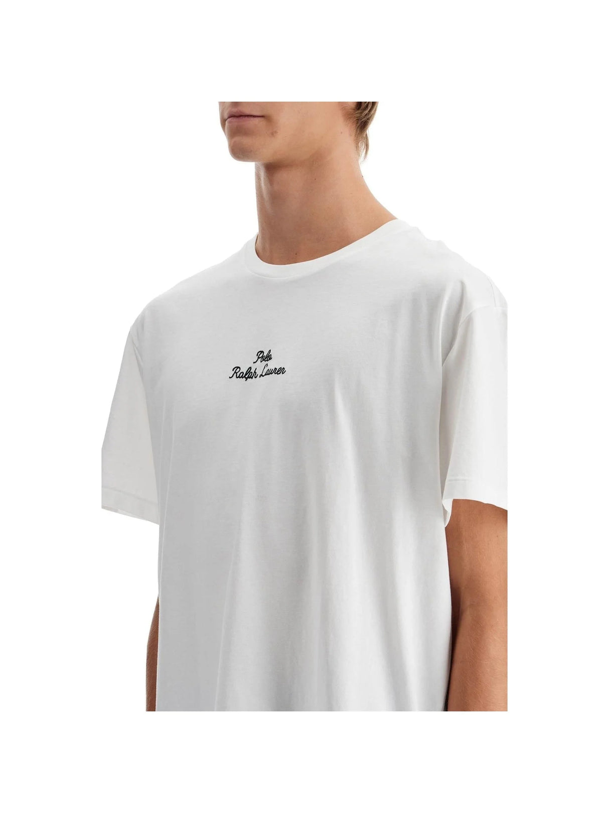 POLO RALPH LAUREN-Embroidered Signature T Shirt -JOHN JULIA.