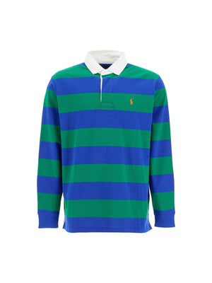 Long-sleeved Striped Polo Shirt For