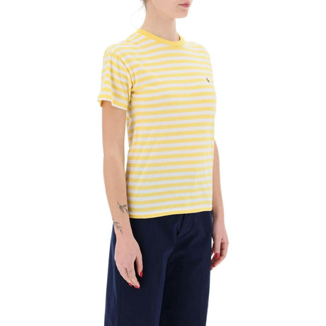 Striped Cotton Crewneck T-Shirt.