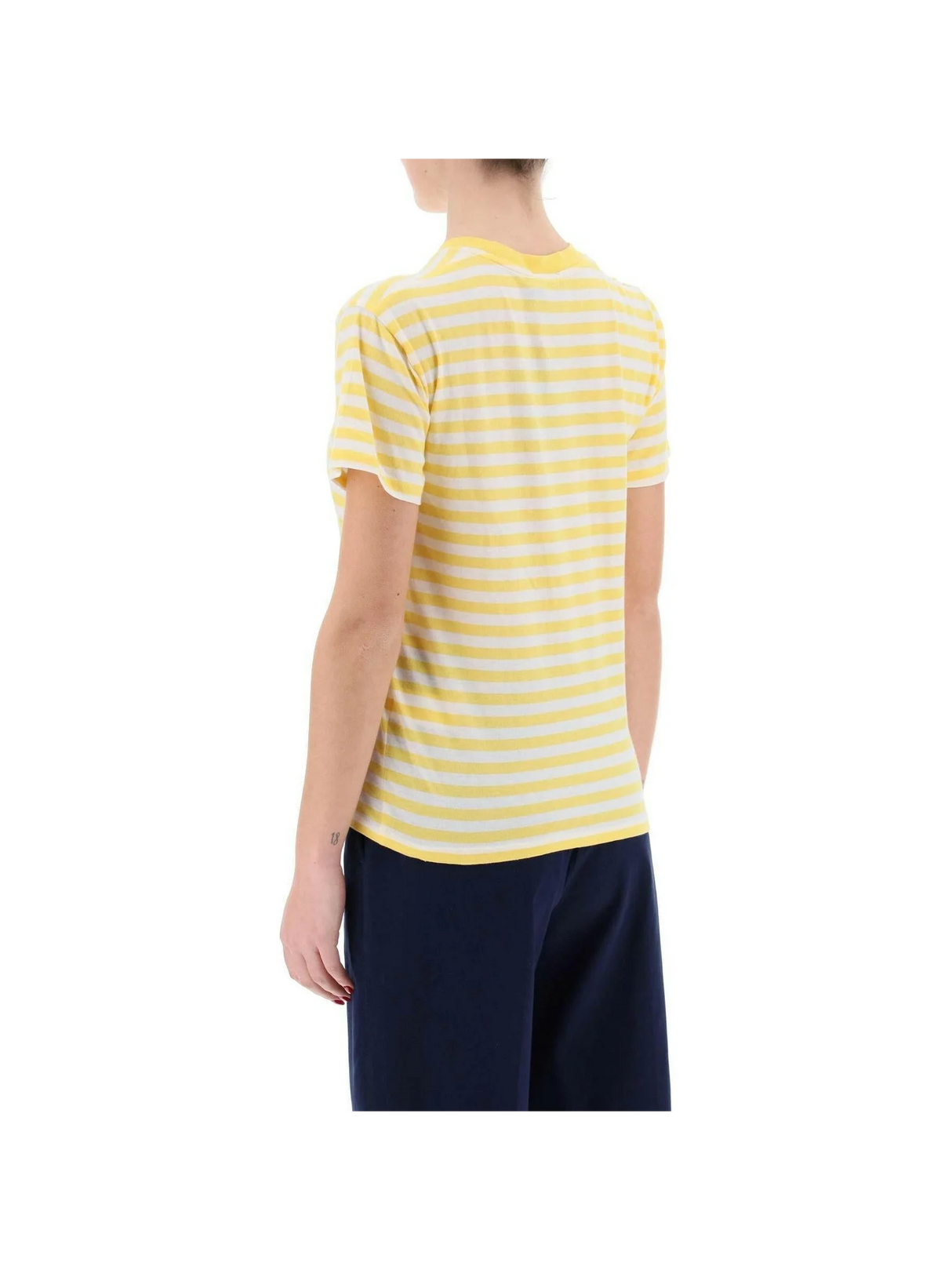 Striped Cotton Crewneck T-Shirt.