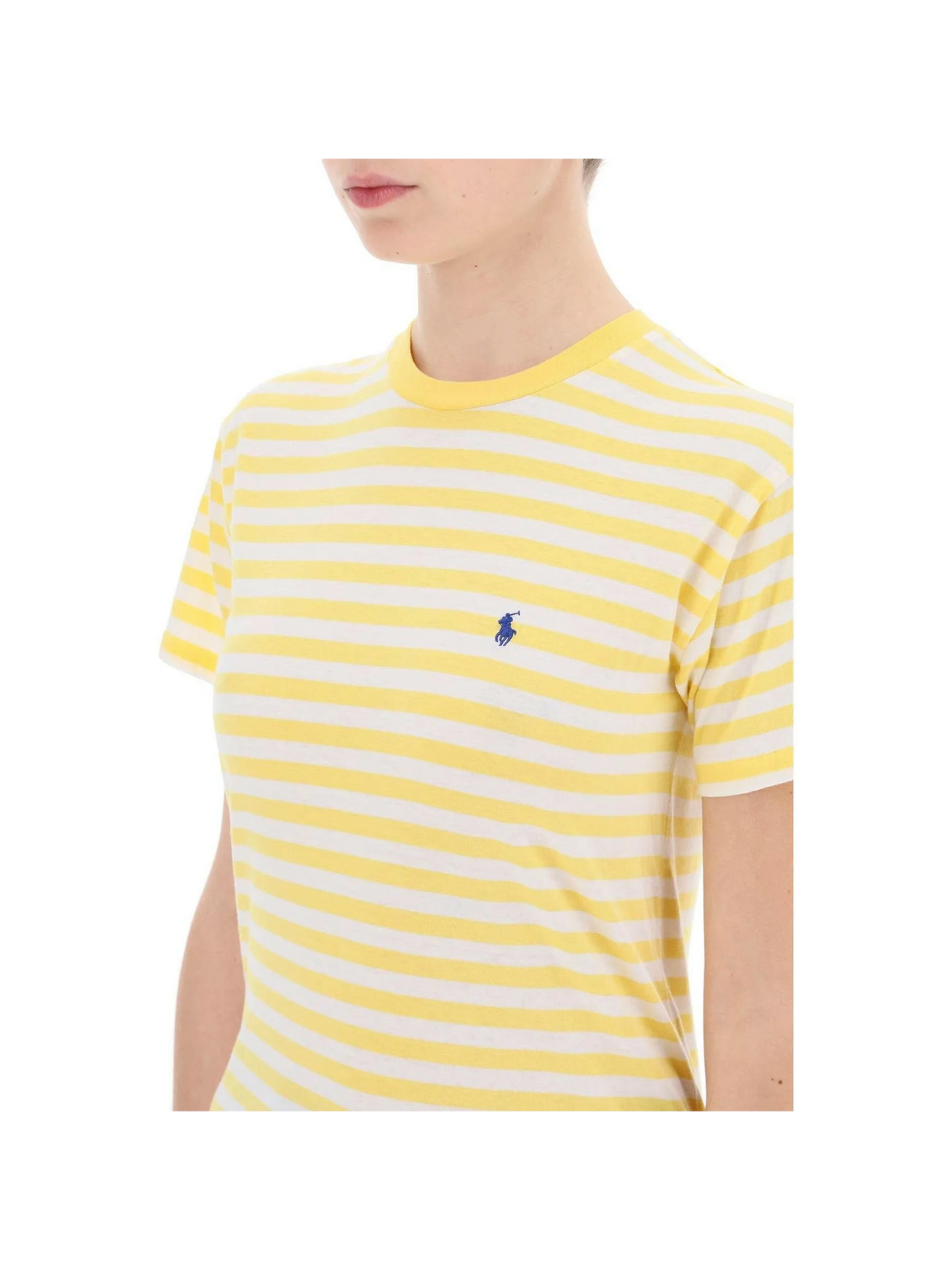 Striped Cotton Crewneck T-Shirt.