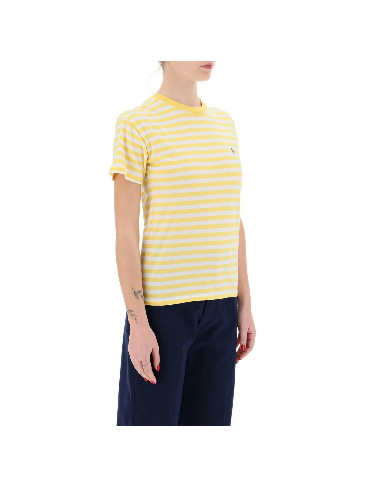 Striped Cotton Crewneck T-Shirt.