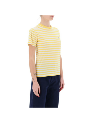 Striped Cotton Crewneck T-Shirt.