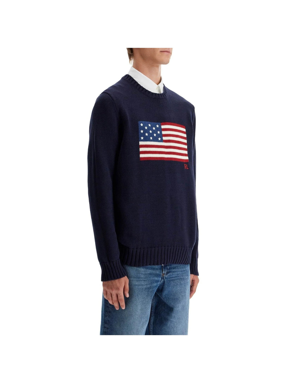 POLO RALPH LAUREN-Sweater With American Flag -JOHN JULIA.