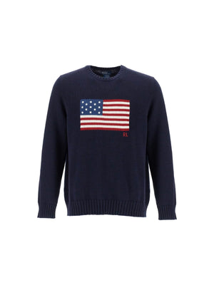 POLO RALPH LAUREN-Sweater With American Flag -JOHN JULIA.