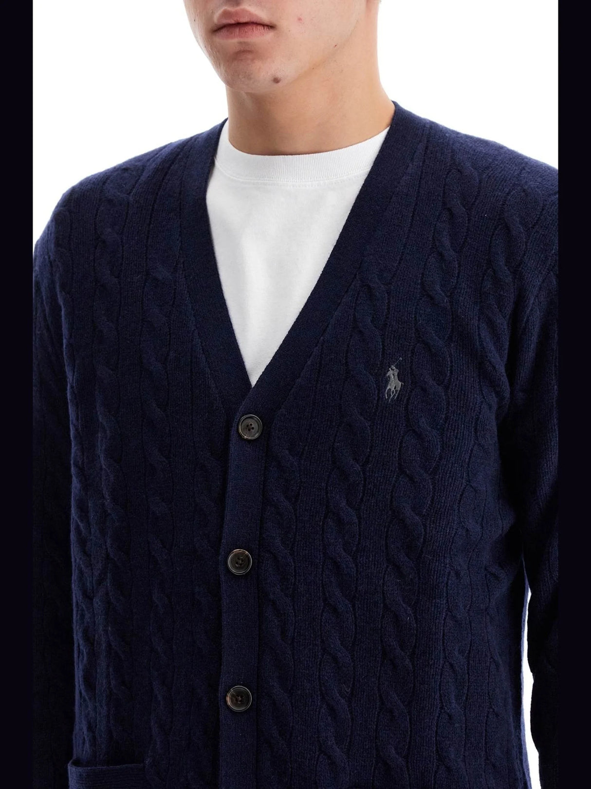 Wool And Cashmere Braided Cardigan