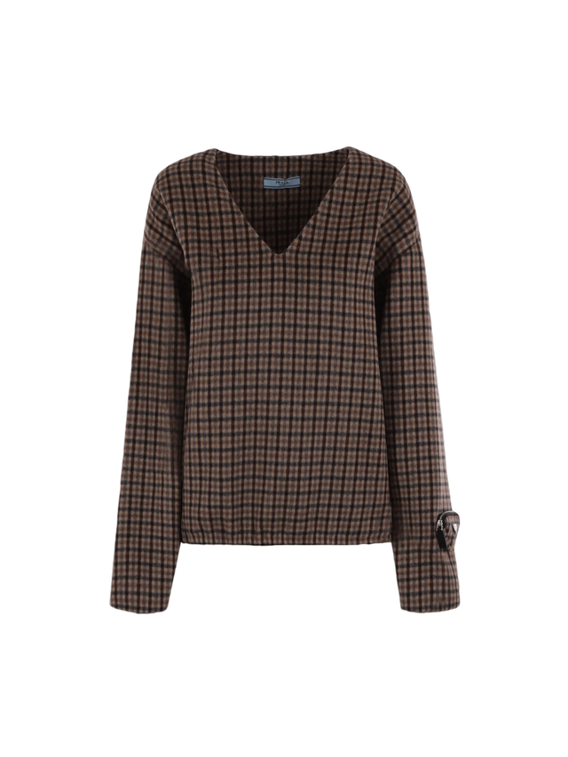 Angora and Wool Sweater-PRADA-JOHN JULIA