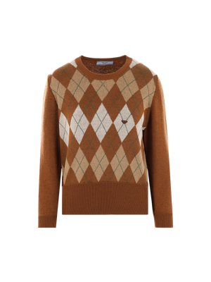 Argyle Wool Sweater-PRADA-JOHN JULIA