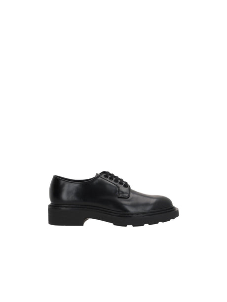 Bright Leather Derby Shoes-PRADA-JOHN JULIA