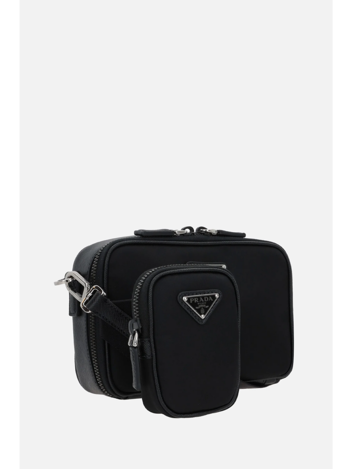 Prada Brique Crossbody Bag In Re-Nylon And Saffiano Leather