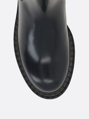 Brushed Leather Chelsea Boots-PRADA-JOHN JULIA