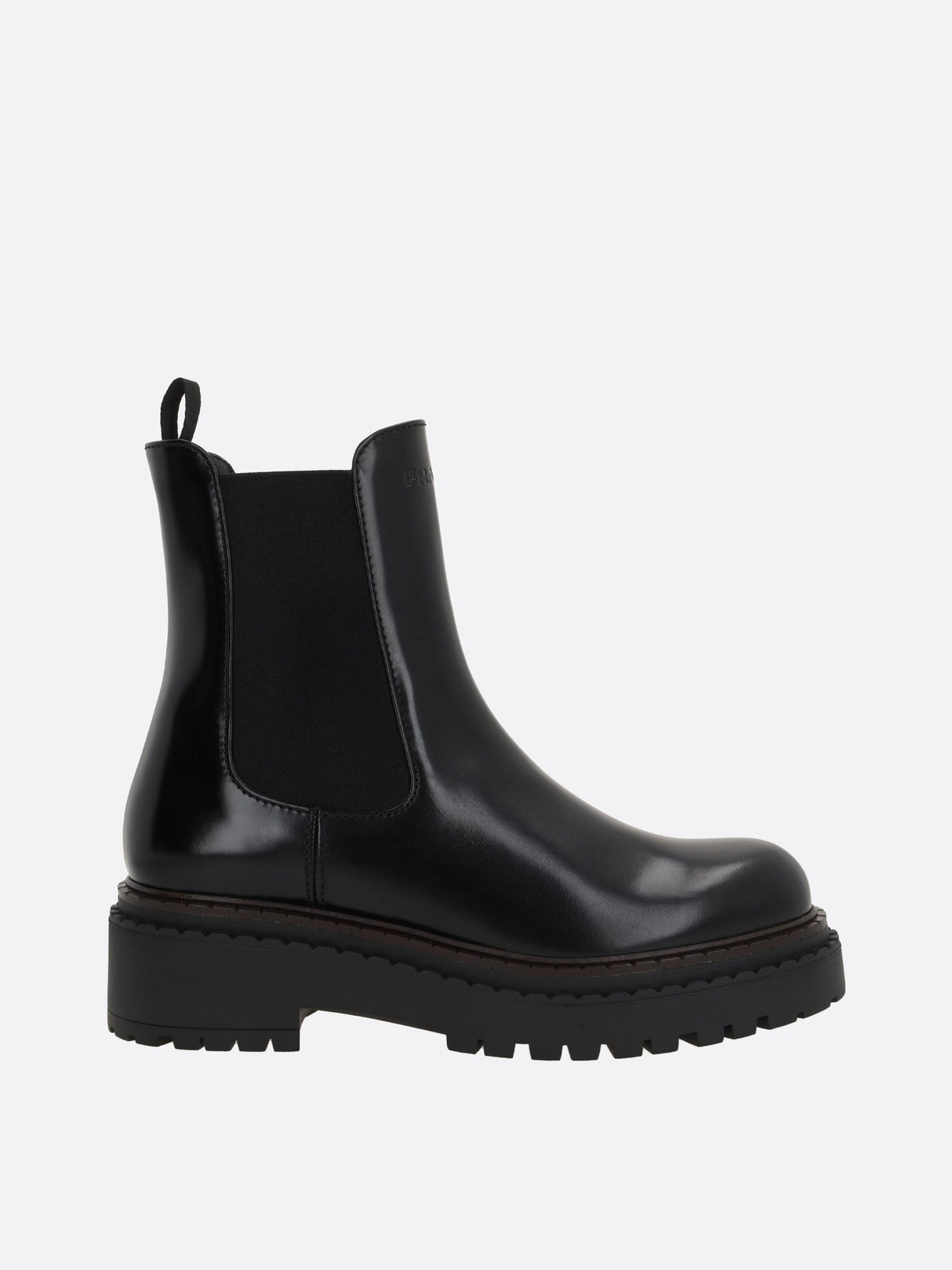 Brushed Leather Chelsea Boots-PRADA-JOHN JULIA