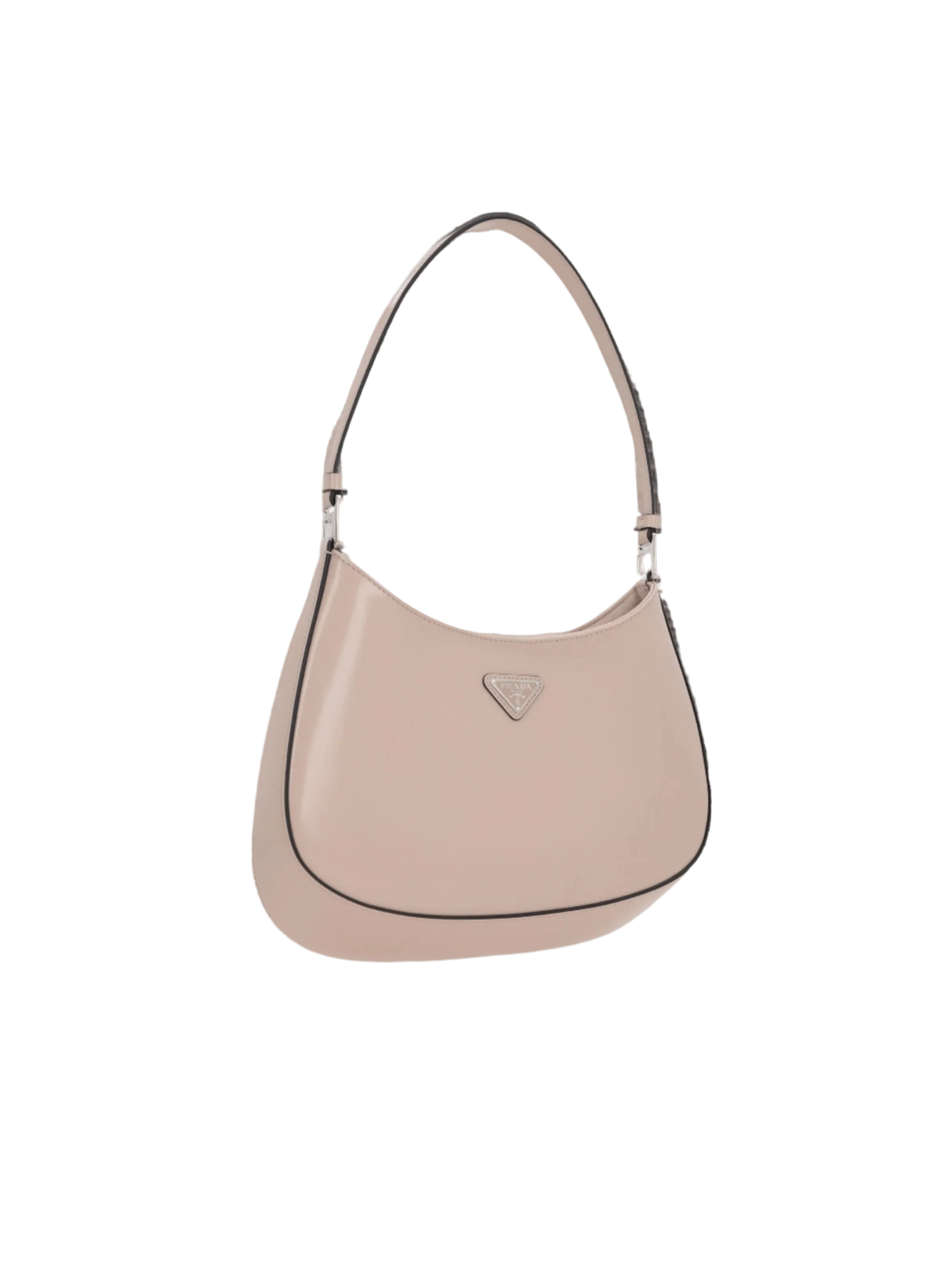 PRADA-Brushed Leather Cleo Hobo Bag-JOHN JULIA