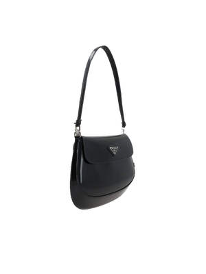 Brushed Leather Cleo Shoulder Bag-PRADA-JOHN JULIA