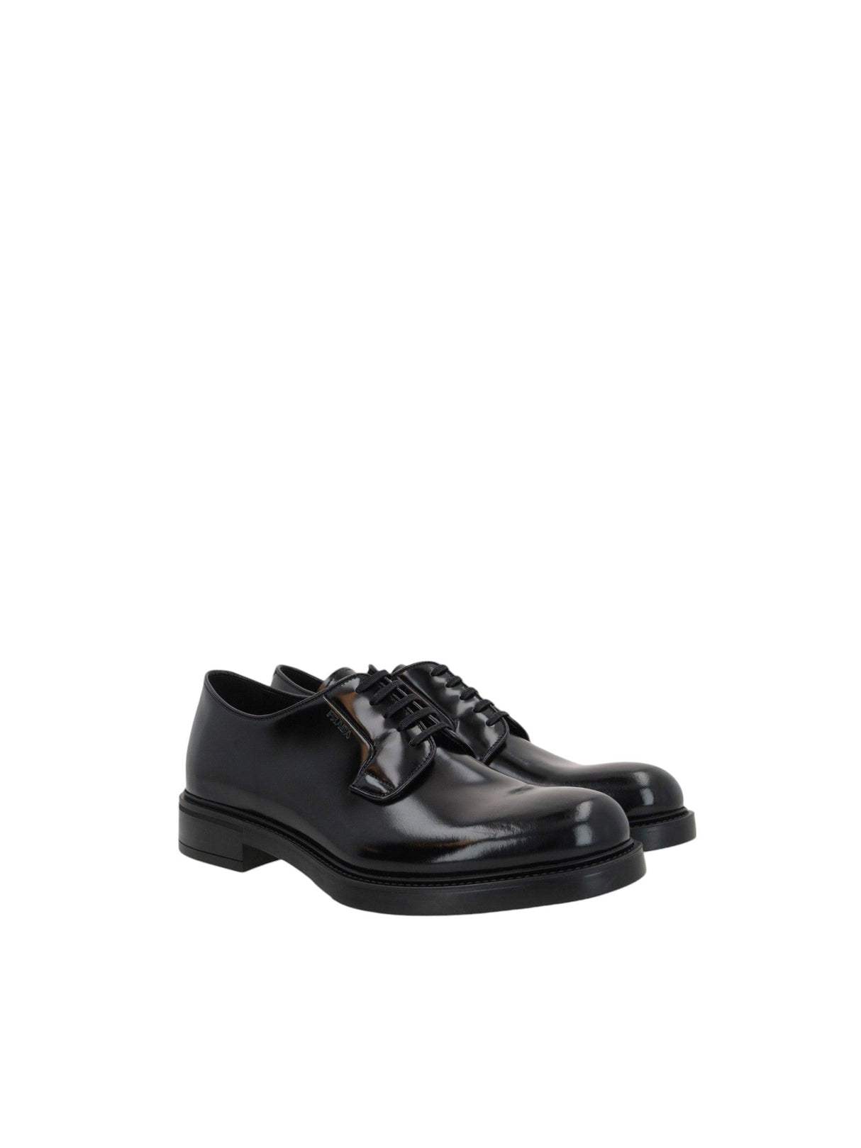 Brushed Leather Derby Shoes-PRADA-JOHN JULIA