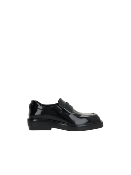 Brushed Leather Loafers-PRADA-JOHN JULIA