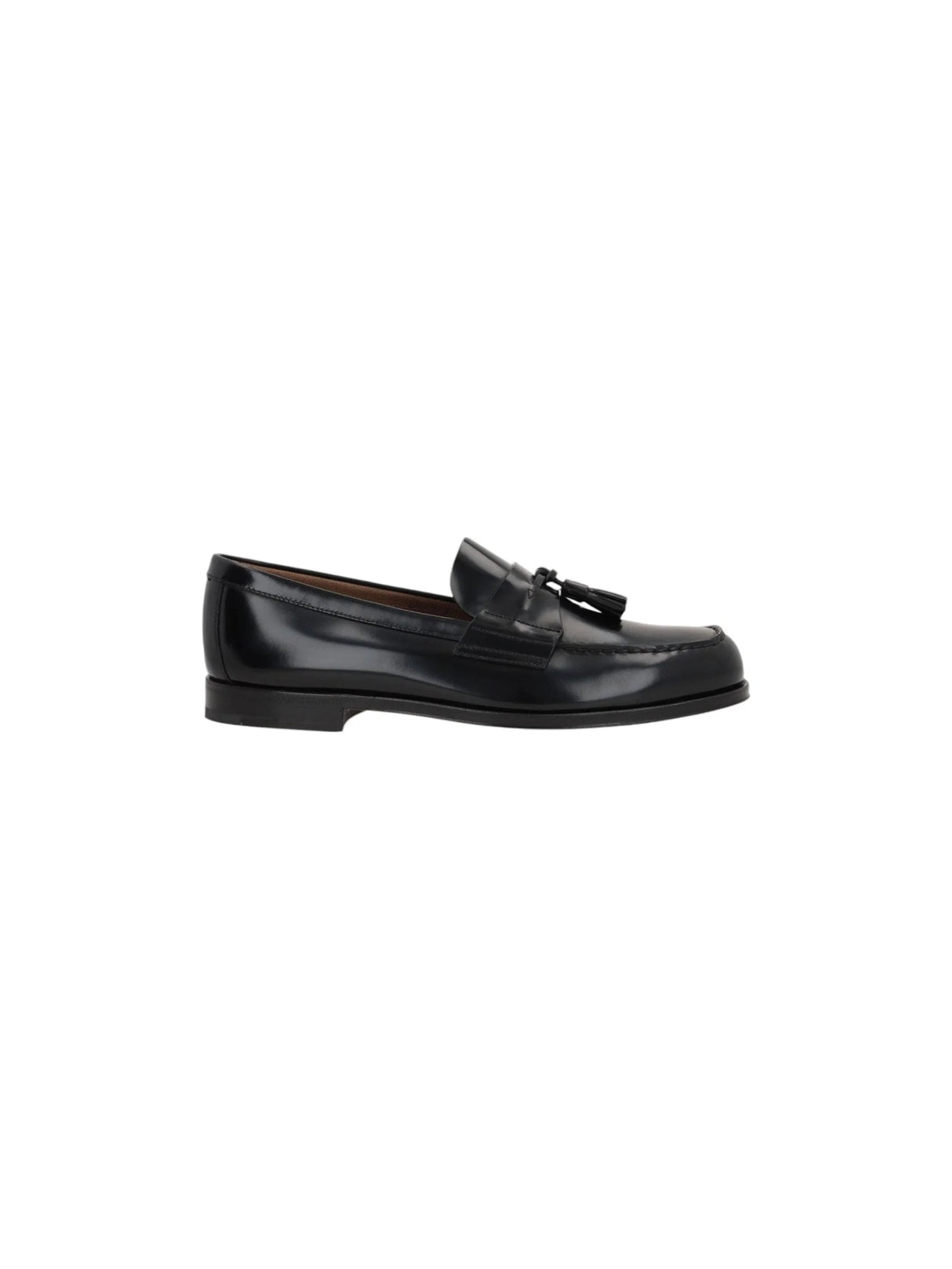 Brushed Leather Loafers-PRADA-JOHN JULIA