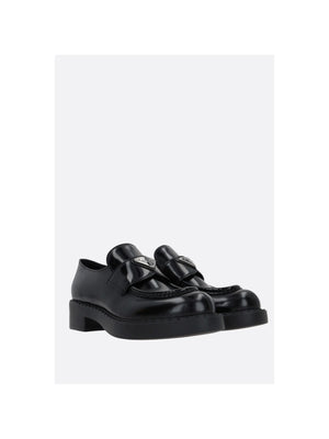 Brushed Leather Loafers-PRADA-JOHN JULIA