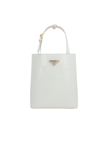 PRADA-Brushed Leather Logo-Detailed Tote Bag-JOHN JULIA