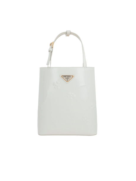 PRADA-Brushed Leather Logo-Detailed Tote Bag-JOHN JULIA