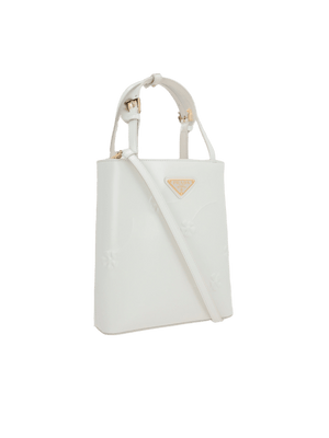 PRADA-Brushed Leather Logo-Detailed Tote Bag-JOHN JULIA