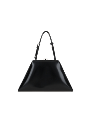 Brushed Leather Medium Handbag-PRADA-JOHN JULIA