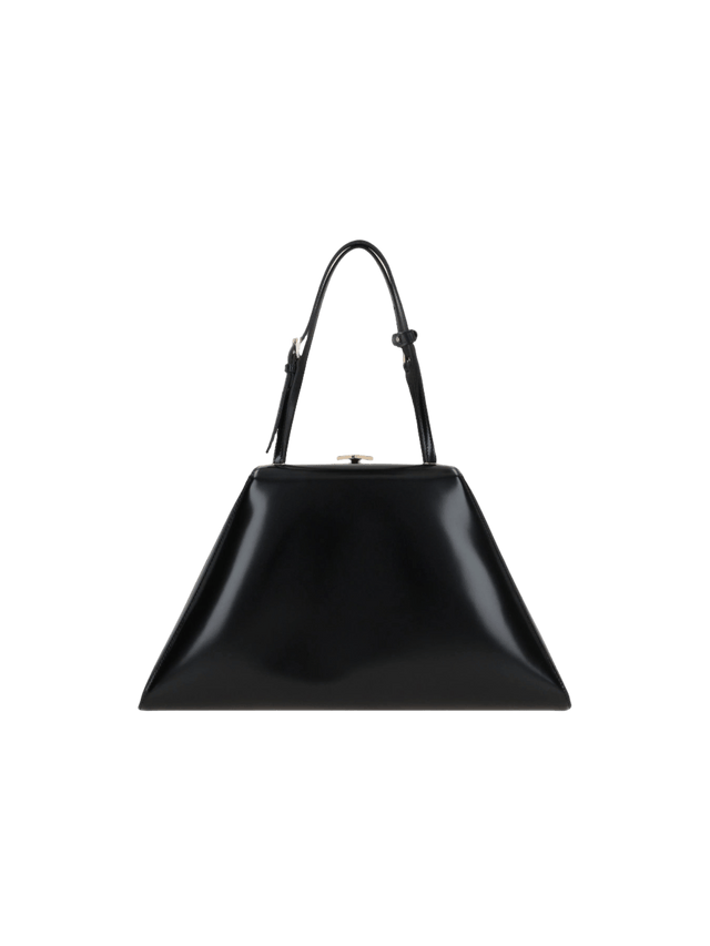 Brushed Leather Medium Handbag-PRADA-JOHN JULIA