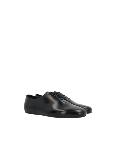 Brushed Leather Oxford Shoes-PRADA-JOHN JULIA