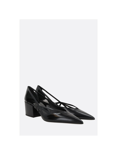 PRADA-Brushed Leather Pumps-JOHN JULIA