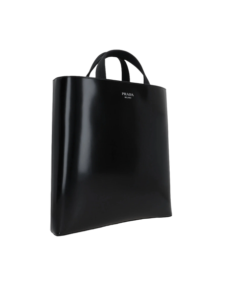 Brushed Leather Tote Bag-PRADA-JOHN JULIA