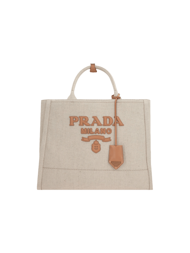 Canvas Large Shopping Bag-PRADA-JOHN JULIA