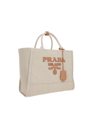 Canvas Large Shopping Bag-PRADA-JOHN JULIA