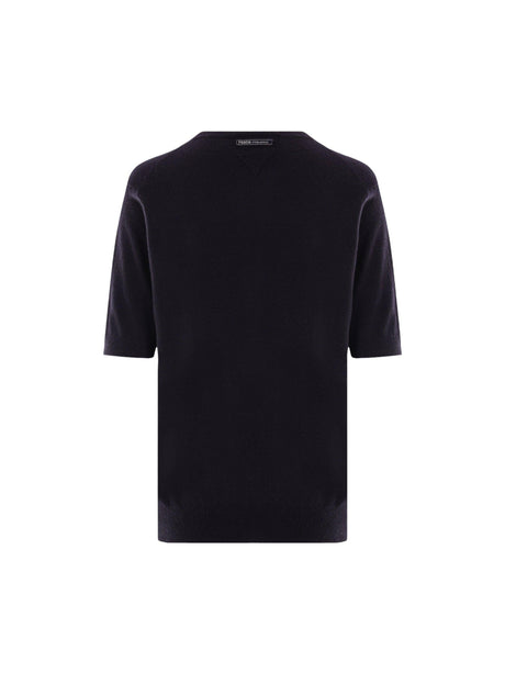 PRADA-Cashmere Short-sleeved Sweater-JOHN JULIA