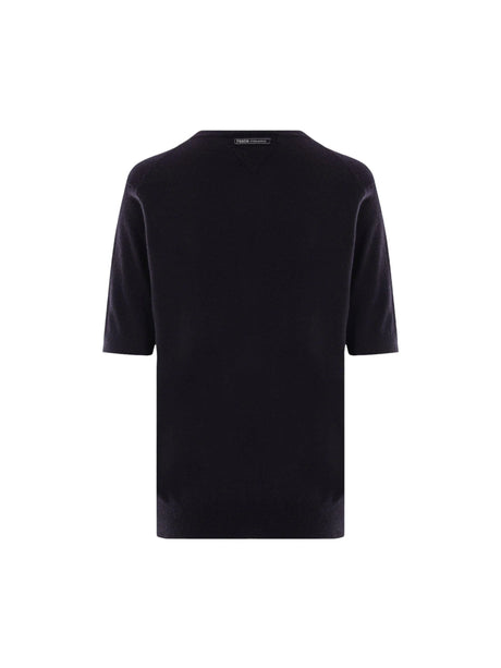 PRADA-Cashmere Short-sleeved Sweater-JOHN JULIA