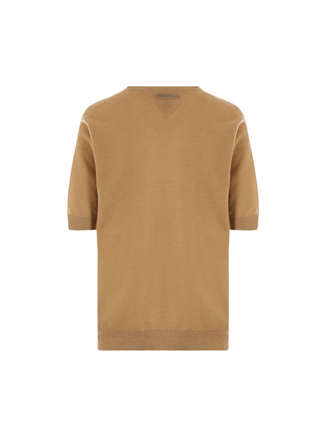 Cashmere Short-sleeved Sweater-PRADA-JOHN JULIA