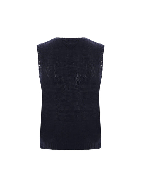 Cashmere Sleeveless Top-PRADA-JOHN JULIA