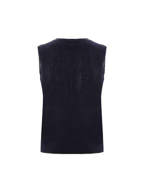 Cashmere Sleeveless Top-PRADA-JOHN JULIA