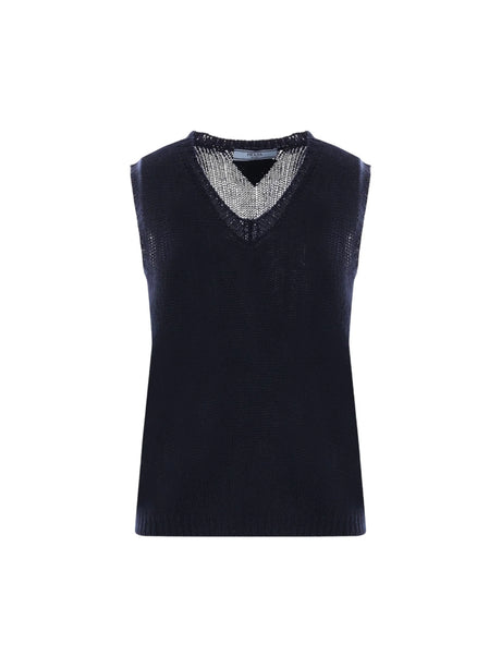 Cashmere Sleeveless Top-PRADA-JOHN JULIA