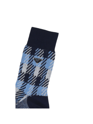 Check Cotton Blend Socks-PRADA-JOHN JULIA