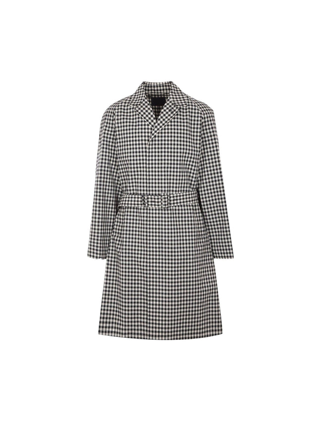 PRADA-Checked Vichy Oversized Trench Coat-JOHN JULIA