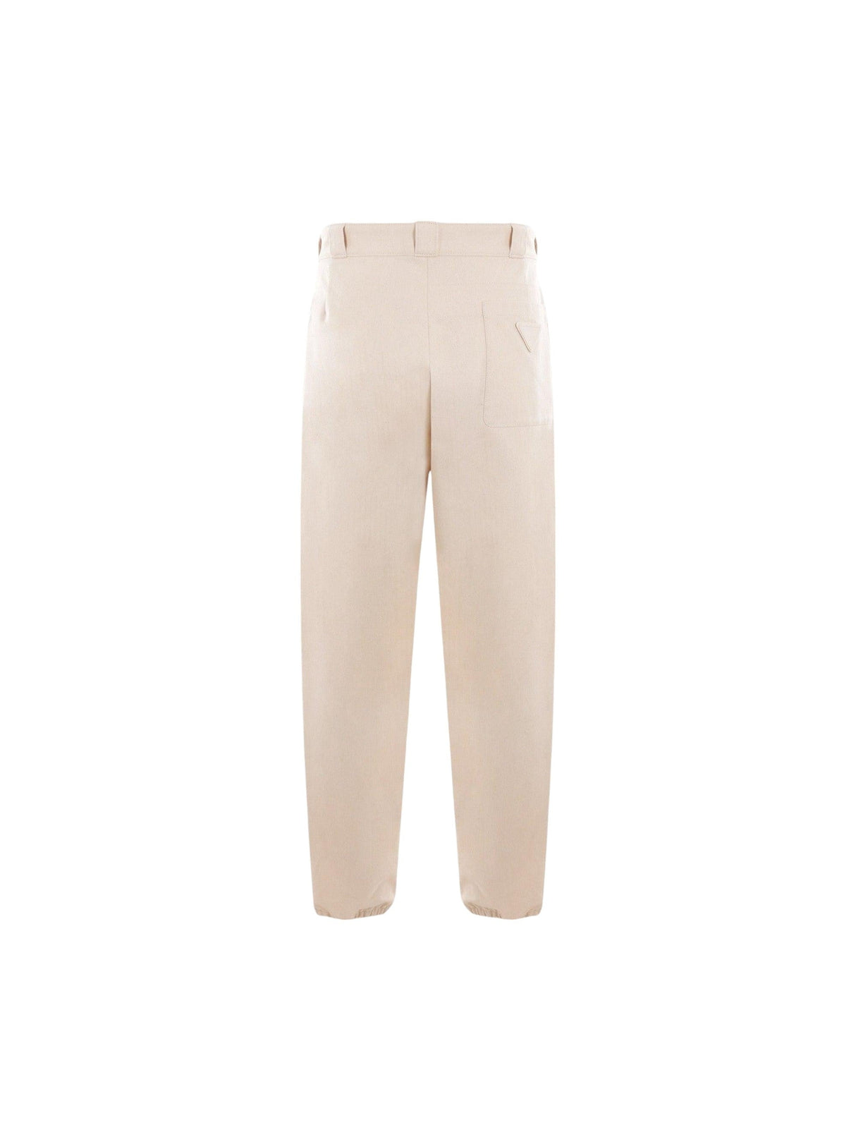 Chevron Cotton Loose-fit Pants-PRADA-JOHN JULIA