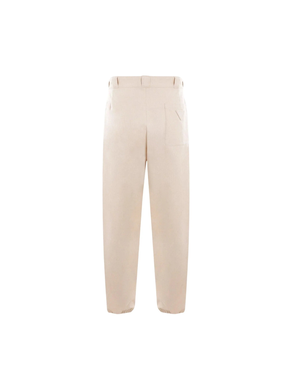 Chevron Cotton Loose-fit Pants-PRADA-JOHN JULIA