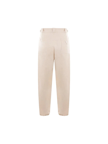 Chevron Cotton Loose-fit Pants-PRADA-JOHN JULIA