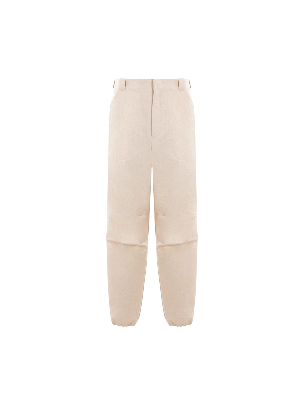 Chevron Cotton Loose-fit Pants-PRADA-JOHN JULIA